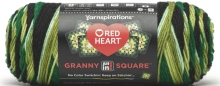 Red Heart Granny Squares - Black Verdent Vine